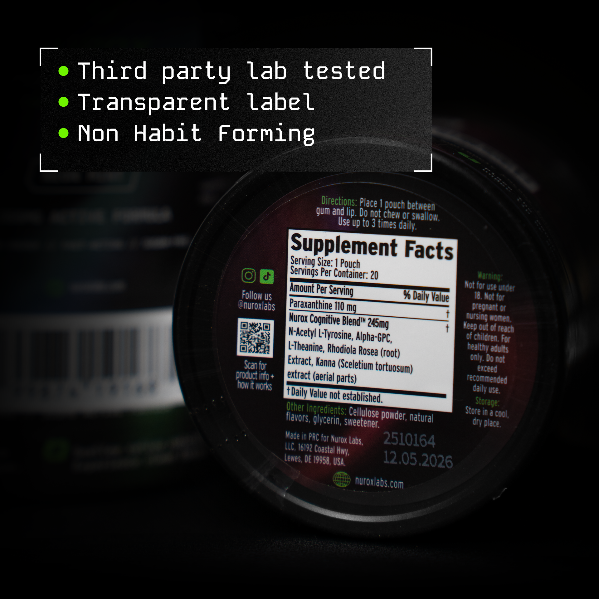 Nurox Focus Pouches – 5 Pack