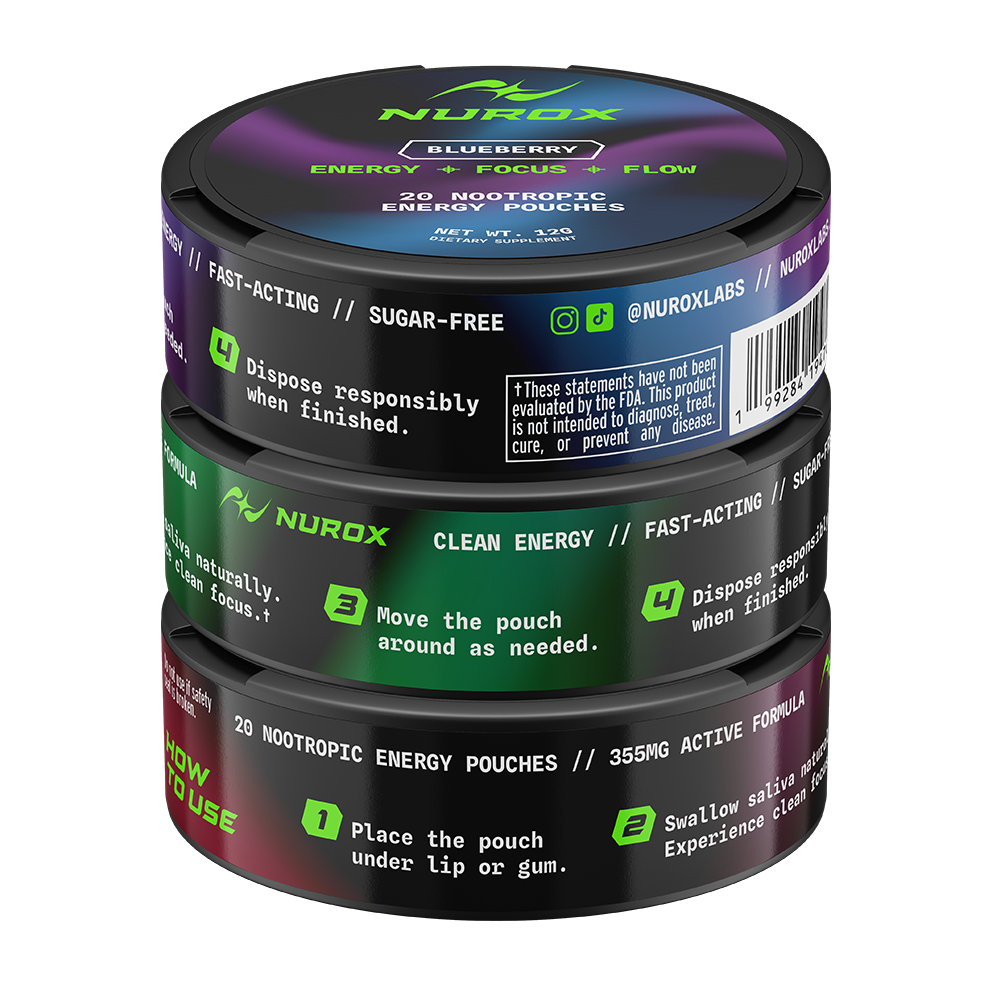 Nurox Focus Pouches – 5 Pack